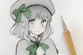 铅笔画 | 二次元少女，很适合临摹图片