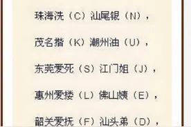 太有才，有人广东各市车牌字母编成打油诗图片
