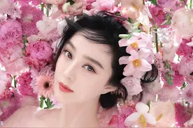 范冰冰身穿LorenzoRossi粉色纱裙拍摄写真图片