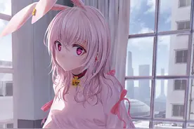 有一个戴着兔耳的女友是种什么体验呢？二次元女友系列插画作品图片