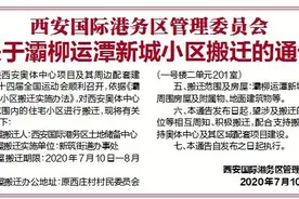 西安国际港务区管委会关于灞柳运潭新城小区搬迁的通告图片