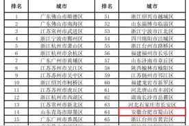 点赞！合肥市蜀山区全国综合实力百强榜再进位！图片