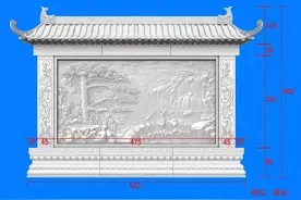 花岗岩石材浮雕影壁在现代庭院中的应用图片