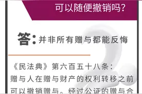 【华检问答】赠与合同， 可以随便撤销吗？图片