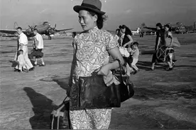 老照片，1949年广州还没有解放时的街景图片