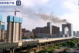 辽宁大连金普新区一高层建筑发生火情图片