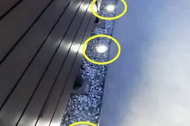 我在院子围墙脚下走一圈地筒灯，晚上开灯上档次，邻居经常来串门图片