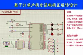 基于51单片机的步进电机简单控制Proteus设计图片