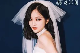 火箭少女101暗黑新娘装，烟熏眼妆反差演绎暗黑风！酷帅图片