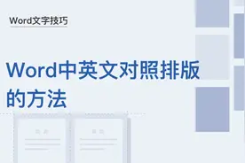 文字技巧—Word中英文对照排版的方法图片