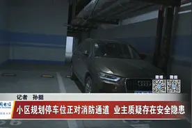 西安一小区规划停车位正对消防通道，存安全隐患引业主不满图片