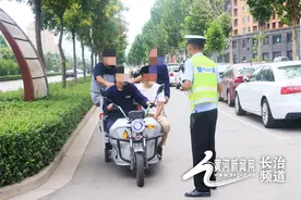 危险！长治交警查获一辆电动三轮车违法行为图片
