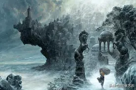 油画中的游戏世界：中世纪的吟游者，史诗般的游戏场景设计图片