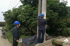 漳浦赤湖镇供电所:更换电杆标识保电网安全图片