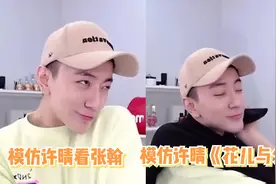 师洋模仿许晴花痴张翰，做作状态满分，网友：许晴本人都没你作视频封面