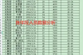 5分钟帮老板统计公司各年龄段人员数据图片
