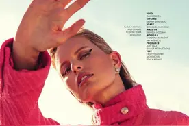 捷克超模卡罗琳娜·库尔科娃，10月《ELLE》香奈儿代言摄影图片