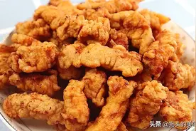 炸酥肉，调面糊切记不要加清水，教你正确做法，酥肉酥脆不回软图片