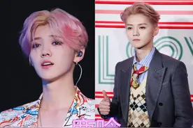 当男星换上俏皮粉，鹿晗二次元，小鬼痞帅，看到朴灿烈：我害怕！图片