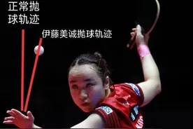 国际乒联发超清9图赞伊藤发球，网友：为违规开脱，斜抛、遮挡了图片