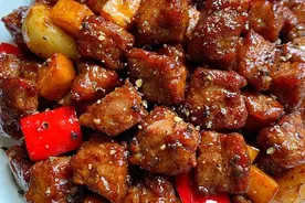 爆炒杏鲍菇牛肉粒，巨下饭️️图片