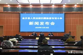 金沙县人民法院召开“扫黑除恶”专项斗争新闻发布会图片