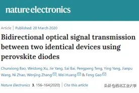 西北工业大学黄维院士团队在Nature Electronics《自然•电子学》发文报道钙钛矿光电子领域重大进展图片