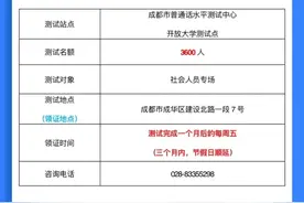 可以考普通话啦！成都市9月普通话水平测试考位来了图片