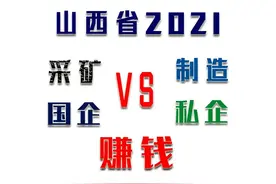 山西省2021年上半年采矿VS制造，国企VS私企谁更赚钱图片