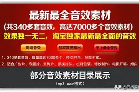 7000多个分类整理好的音效素材库图片