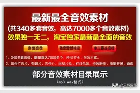 7000多个分类整理好的音效素材库图片