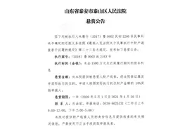 #小鲁说事# 【山东省泰安市泰山区人民法院​悬赏公告】 ​​​图片