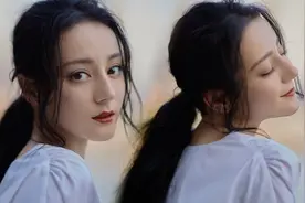 迪丽热巴白色套装造型，如果姐姐演一个医生角色，一定很出彩图片