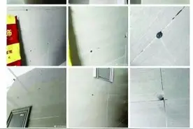 南京熙龙山院小区墙砖空鼓 物业用钉子加固图片