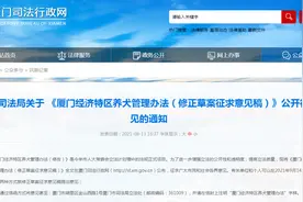 厦门“狗规”来了，你有什么意见呢？图片