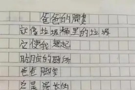 小学生作文《爸爸的脚臭》，老师批改时笑出眼泪，网友：味儿真重图片