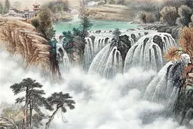 李白写庐山瀑布举世无双，张九龄后来挑战一首，同样也是千古名篇图片