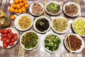正月初二，新女婿上门，娘家招待了10道菜，厨艺差点但很有诚意图片