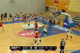 48比99！韩国男篮运球过半场都难！西班牙男篮晋级八强争夺战图片