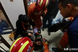 可怕！女子手指被卷进机器内，信阳消防紧急救援图片