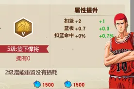 《灌篮高手》手游：光头樱木潜能、特质选择，攻防一体图片