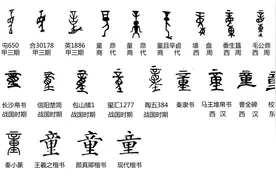 汉字探源：儿童节话童字图片