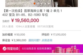 房东还贷不到1年就断供了？刚刚，杭州翡翠海岸首套法拍房拍出，竞争激烈，25人竞拍112轮，最后卖了近2000万图片