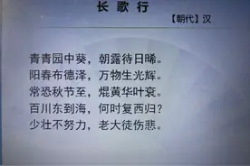 每周古诗词：《长歌行》图片