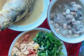 婆婆烧的月子餐，不是很丰盛，但是很知足图片