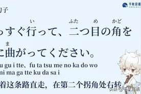日语日常用语之指路 |请沿着这条路直走，在第二个拐角处右转。图片