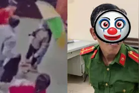 越南一警察去医院不戴口罩，被医务人员提醒后，掏枪威胁医务人员图片