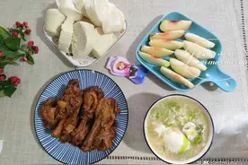 这桌早餐吃着真舒坦，不慌不忙15分钟就上桌，荤素都有营养丰富图片