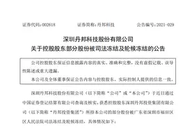 丹邦科技再陷“泥潭：“欠债不还”还未完结，股东股权或被拍卖图片
