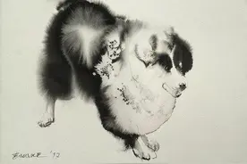 塞尔维亚艺术家的墨水艺术，原来绕绕线也可以画水墨画，见识了！图片